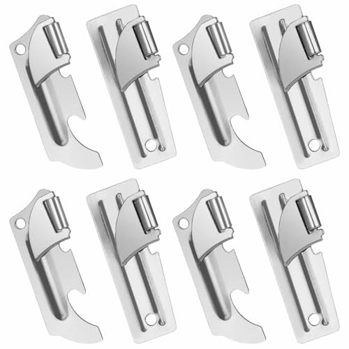 8PCS Mini Can Opener Army Tin Openers Travel Adjustable Stainless Steel Can Opener Compo Tin Opener Camping Portable Foldable Mini Openers Tin Openers Army (Random Style)