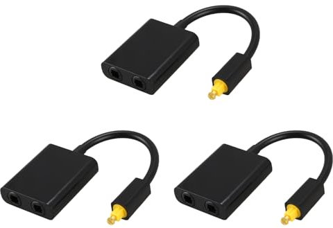 dissot 3X Optischer SPDIF Audio Splitter 2 Wege Toslink Splitter Adapter 1 Eingang 2 Ausgang Optischer SPDIF Kabel Splitter Hub