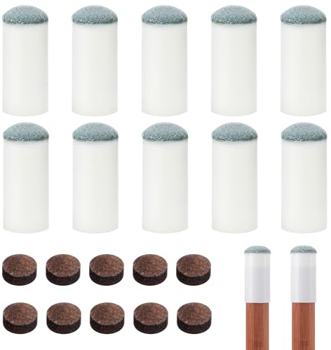 Bremorou 20 Stück Aufsteckleder 12mm Billard Queue Spitzen Billiard Ersatz Billard Zubehör für Snooker Pool Queues Hochwertige Billardzubehör Tipps Set, Perfekt für Billardzubehör Und Queue Schutz
