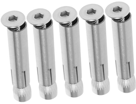 VILLCASE 5pcs Fastening Expansion Bolts Expansion Screw Replacement Multi-use Countersunk Bolts for Heavy Duty Fastener in Drywall Tools