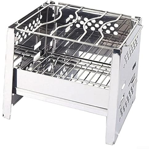 Barbecue compact en acier inoxydable pour pique-nique en plein air et camping aventure