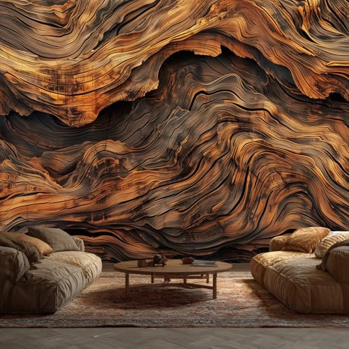 Générique Papier Peint Panoramique Grain de Bois - Papier Peint Mur en Bois - Deco Chambre Salon - Fresque Murale - Wallpaper - 250x175 cm A-356