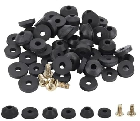 Mdingbao-Flat Washers Plumbing Faucet Seal Washer O-ring Rubber Faucet Washer Assortment Flat Beveled For Repairing Faucet Leak, 48PCS, corrosion and durable