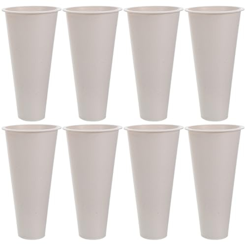 SHINEOFI Jarrón Conmemorativo para Flores de Tumbas en Plástico Blanco Base Antideslizante para Ceremonias al Aire Libre en Cementerios y Funerales