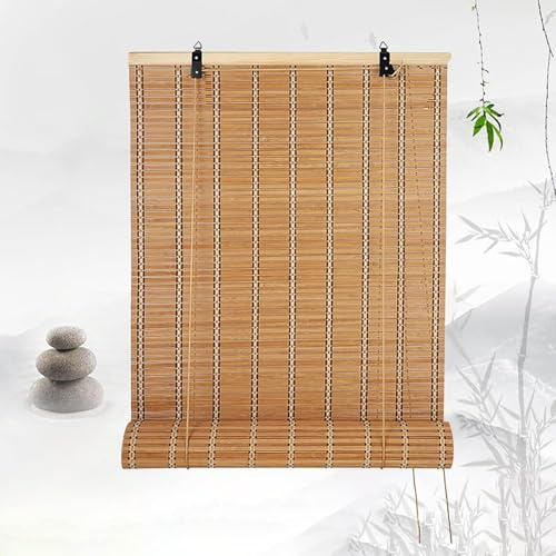 Tende A Rullo Oscuranti in bambù, Tende A Rullo Naturali per Finestre, Isolamento Termico E Privacy, Facili da Installare per Interni Ed Esterni, Patio, Giardino E Gazebo. One Color 45x220cm