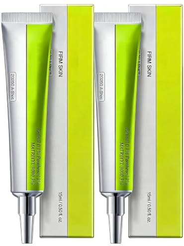 GAJUS Dúo de Suero y Crema de Ojos con Retinol 0.1% - Tratamiento Antienvejecimiento para Ojeras,Suero Reafirmante e Hidratante con Niacinamida y Péptidos - Paquete de 2 Unidades