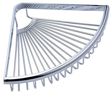 Beelee Rustproof Corner Triangular Bath Shelf Shower Caddy,Wall Mounted Stainless Steel Basket Dishrack for Shampoo Conditioner Bathroom Kitchen Organizer