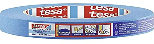 Präzisionskrepp® 4440 Außen UV PLUS glatt blau L.50m B.19mm Rl.TESA