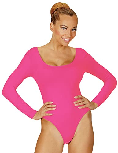 W WIDMANN MILANO Party Fashion - Body corto da donna con maniche lunghe, sexy monopezzo per travestimenti, spettacoli di danza, carnevale