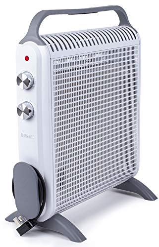 Duronic HV180 Radiatore elettrico compatto con pannelli Mica 1800W | Riscaldamento ecoesponsabile Riscaldamento in 1 min | Termostato regolabile | Spegnimento automatico |2 livelli di potenza | Senza