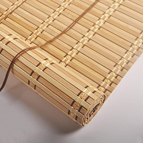 Suwooy Bambusrollo Natur,Lichtfilter Rollläden Für Den Innen- Außenbereich,Bambusvorhänge Für Fenster,Sichtschutz,Atmungsaktive Sonnenschutz Rollo Bambus,Anpassbare Jalousien,W×H-140x220cm/55x87in