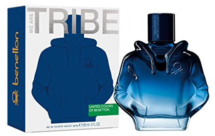 United Colors of Benetton - We Are Tribe Eau de Toilette for Men - Long Lasting - Young, Modern, Sporty and Casual Scent - Lavender, Wood, Amber and Fruity Notes - Ideal for Day Wear - 90ml
