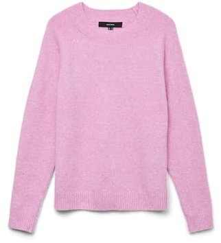 VERO MODA Donna VMDOFFY LS O-Neck Blouse GA Noos 10201022, Fucsia Rosa. Dettagli: Melange, M