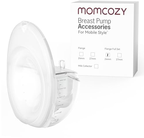 Momcozy M6 Breast Pump Full Set Collector Cup. M6 Breast Pump Replacement Accessories DoubleFit Flange 24mm