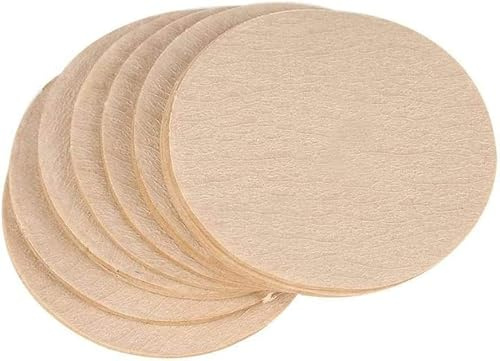 Lot de 100 filtres à café ronds de rechange non blanchis en papier jetables pour machine à café