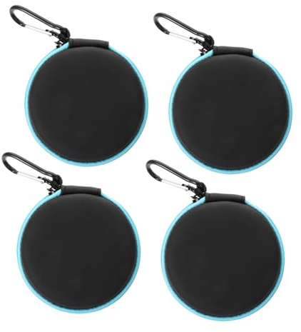 Homoyoyo Pochettes Noires Protection la Pluie Lot de 4 Design Simple Fermeture Éclair pour Écouteurs et Câbles USB Mini pour Activités en Extérieur