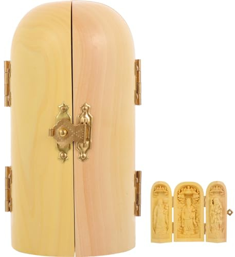 ABOOFAN Estatua De Buda Decoración Duradera Obsequio Especial Estatuilla De Madera Escritorio