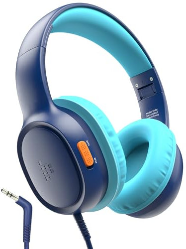 Tronsmart Casque Enfant, Casque Audio Enfant Filaire, Volume Sûr 85/94 DB, Haut-Parleurs De 40 Mm, Son Clair Et Doux, Prise Jack 3,5 Mm avec Cordon, pour l'Apprentissage Et Le Divertissement