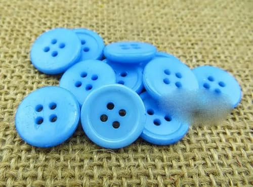 10 mm ~ 38 mm farbige Kunststoffknöpfe für Hemden, Dekoration, Mantel, Nähen, Kleidung, Zubehör, Kleidung, P-112-Blau, 10 mm, 150 Stück