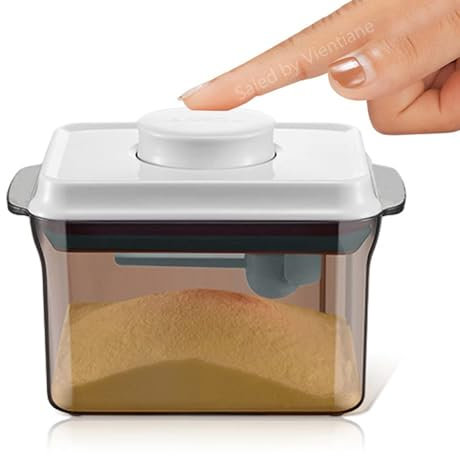Milk Powder Dispenser. Sealed Powder Container, Portable Milk Powder Storage Box for Food. Moisture-Resistant Seal for Storing Milk Powder and Food. (1L(Anti-UV))