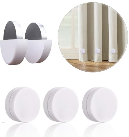 3 Pairs Rustproof Shower Curtain Weights Heavy Duty Shower Curtain Magnets Silicone Wrapped Suitable for Shower Curtains Tablecloths and Drapes Anti-Flutter Curtain Weights for Hems