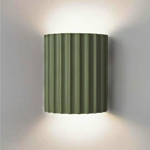 LOGT LED Wandleuchte Innen 10W Grüne Farbe Modernes Design Wandlampe LED Licht Up und Down Wandlicht Spotlicht 3 Helligkeitsstufen für Badezimmer, Wohnzimmer, Schlafzimmer, Flur,Grün