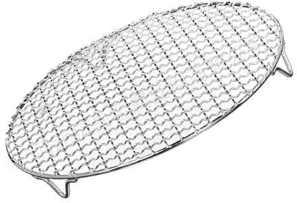 YARNOW Rundes Edelstahl Grillnetz Lebensmittelechtes Antihaftbeschichtetes BBQ Grill Pad Für Sichere Fettarme Außenbarbecue Zubereitung Hitzebeständig Und Einfach Zu Reinigen Für Elektro