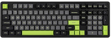 MechLands Tastiera da gioco wireless in alluminio Blade101, tastiera meccanica personalizzata BT5.0/2.4GHz/USB-C sostituibile a caldo con batteria da 8000mAh, struttura a guarnizione (Nero)