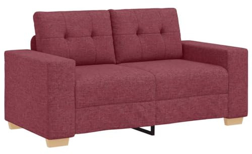 vidaXL Loveseat-Sofa Weinrot 160x77x82 cm Stoff