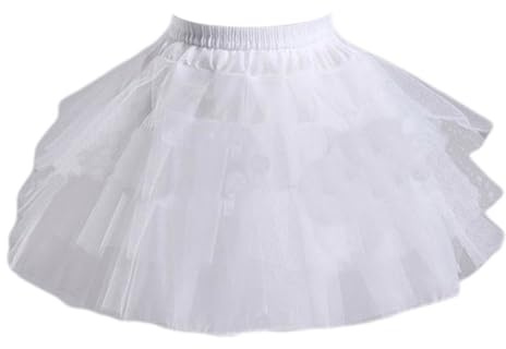 AXTZWKL Cosplay Maid Wear Lolita Pettiskirt Fluffy Skirt no Hoops Underskirt Ballet Mesh Yarn Skirt Petticoats White (UK, Alpha, One Size, Regular, Regular, white)