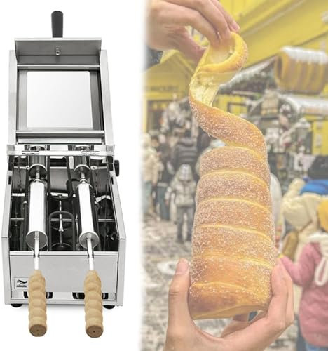 Chimney Cake Oven Electric Machine with 2 Roller Pops, Commercial Grill Maker for Ice Cream Cones – Perfect for Restaurants and Catering