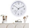Horloge Murale, Horloge De Jardin, Horloges D'extérieur, Horloge Murale Étanche avec Thermomètre Hygromètre, 12 Pouces, Horloge Murale Vintage Étanche pour Terrasse, Piscine