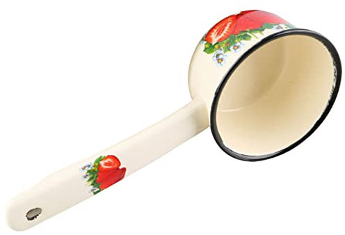 ULTECHNOVO Casseruola Smaltata Per Latto Scaldaburro Portatile Manico Lungo Pentolino Per Cucina Domestica Caffettiera Smaltata Resistente Per Uso Multiplo