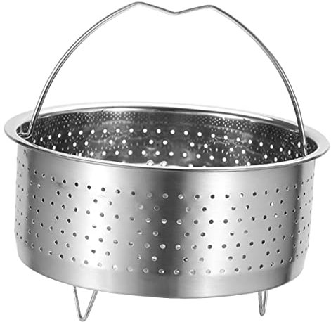 FIXOSHEE Cesta Vaporera Acero Inoxidable Resistente Diseño Para Cocción Uniforme De Verduras y Dumplings Talla Mediana Multiuso Para Vaporizar Arroz y Frutas Olla Eléctrica