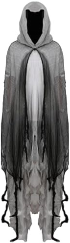 Costume Di Halloween Per Adulti Fantasma Maschile,Costume Di Halloween Fantasma Per Adulti | Mantello da con cappuccio per adulti per mascherata da donna - de Casa Encantata Espeluznant
