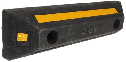 ibasenice Fermaruota in Gomma Resistente per Garage Blocchi Parcheggio Anti-ribaltamento Limitatore Posizionamento Ruote per Veicoli Auto e Rimorchi Design Portatile e Inderformabile