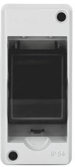 CILIA Centralino Elettrico da Parete 2 Moduli IP54, Quadro Elettrico Impermeabile Esterno con Sportello Trasparente per Interruttori Magnetotermici e Guida DIN, per Garage, Giardino - 1 pz