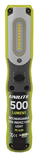 Unilite PS-IL5R Rechargeable USB LED Inspection Light Torch 500 Lumens - High Power SMD LED - IP54-180mm x 35mm