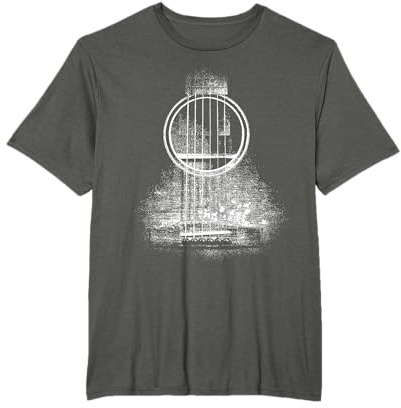 Vintage Akustik Gitarre Rock Musik Instrument T-Shirt