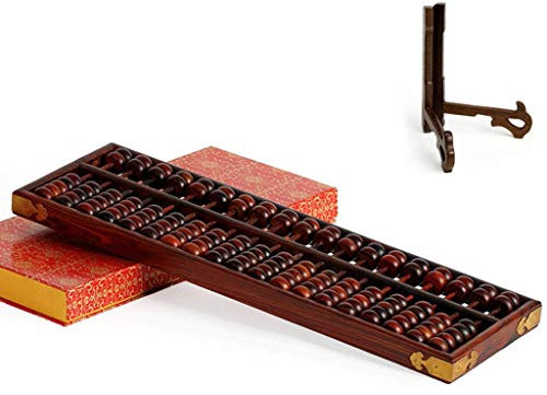 Abacus Redwood Counting Abacus Art Collection Abacus Accounting And Students Mental Abacus Desktop Decoration Office Supplies Maths Abacuses (Color : Brown, Size : 53 * 16.5 * 2.7cm)