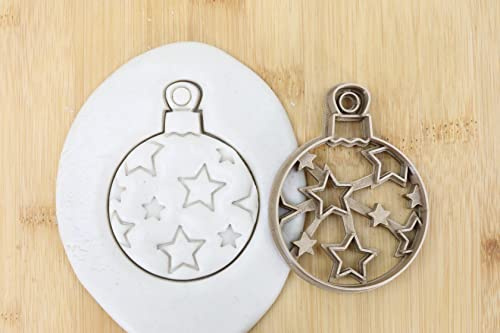 Weihnachten Weihnachtskugel Stern Cookie Cutter Fondant Keksstempel/Ausstechform Keksausstecher Plätzchen ca. 8cm