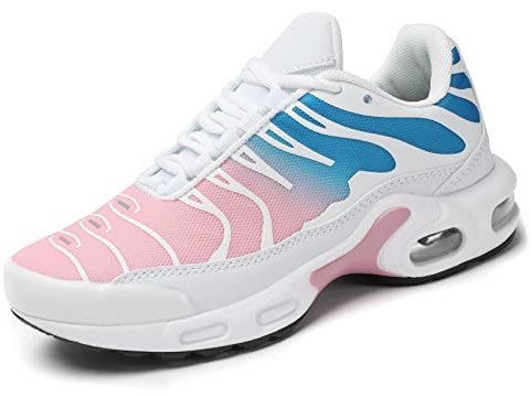 Herrskor, moderiktiga skor med luftkudde, avslappnade sneakers, för löpning, promenader, tennis, basket och gym, Athletic Sports de Hombre, 36 EU