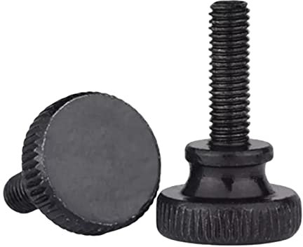 2-20 pcs M3/M4/M5/M6/M8/M10 Black Carbon Steel Step Knurled Head Hand Tighten Thumb Screws, M8x30mm(5pcs)