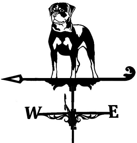 wetterhahn metall für garten Wetterfahne aus Metal Deluxe Weathervanes, Edelstahlwetterschaufel mit tierischen Verzierungen Wetterweiten for Schuppen Dach Garten Outdoor Rasenfarm Easy Installation -