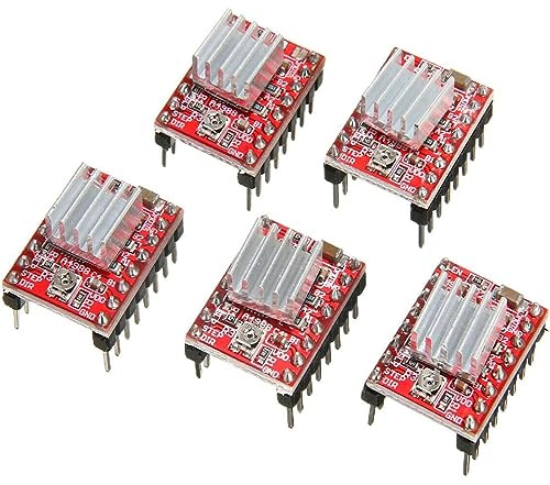 A4988 Stepper Motor Driver with Heat Sink, Suitable for 3D Printer Accessories of Mendel Huxley Arduino