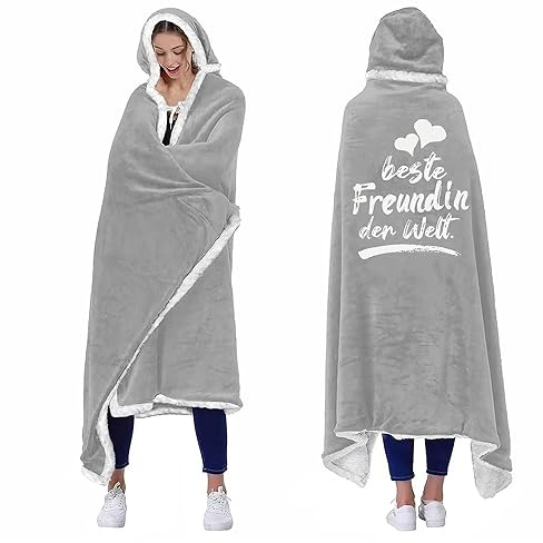 Beste Freundin Geschenke: Kuscheldecke mit Ärmeln, Geburtstagsgeschenke, Weihnachts-Geschenke für Freundin