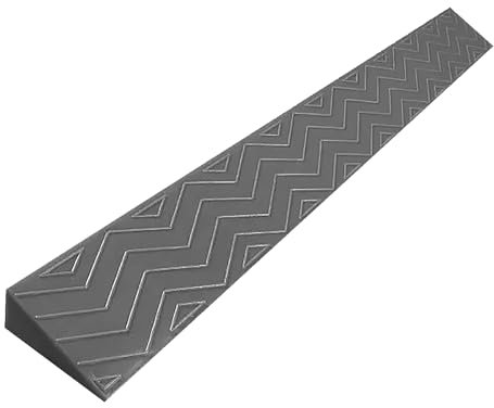 Rollstuhlrampe,Türschwellenrampe Stufen,Tragbare Indoor-Kehrrobotertür,Bordsteinrampe,Rutschfester Fester Kunststoff für Fahrrad Roller Gepäck,Freies Schneiden (Grau, 100 * 7 * 1cm)