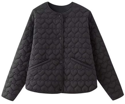 Steppjacke Damen Ohne Kapuze ,Winterjacke Damen Warm,Übergangsjacke Damen Elegant Softshelljacke Bequem Daunenjacke Leicht Wintermantel mit Taschen Casual Mantel Outdoor Jacken für Frauen Herbst