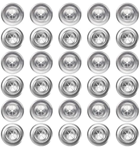 PATIKIL Rondelles Autobloquantes de 30 mm, 100 Pièces, Rondelles Perforées pour Épingles d'Isolation, Rondelles Plates en Plâtre 1,8 mm d'Épaisseur en Fer Galvanisé pour Mur et Plafond