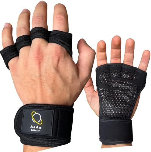 AsAs Infinity - Guantes y Muñequeras para Crossfit y Mancuernas, Gimnasio de Fitness